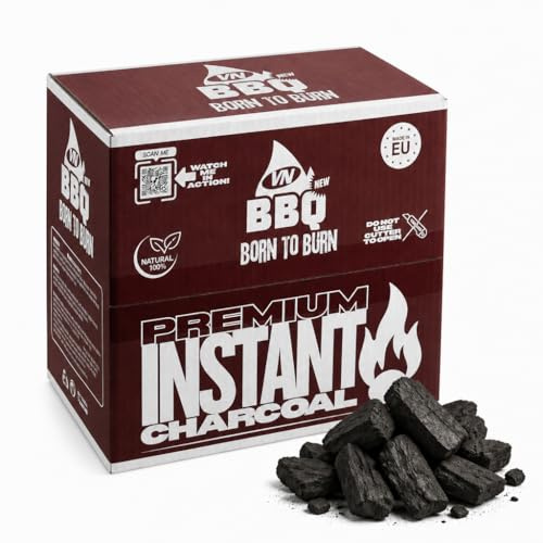 Bricchette BBQ Naturali 3kg | Qualità Ristorazione | Carbone Vegetale | Brace Uniforme 10–15 min | Durata 4 Ore