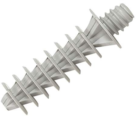 Legrand 031882 Cheville à Visser pour Perçage, Ø8mm Tête Filetée, Ø6.6mm avec Pas 150, Gris