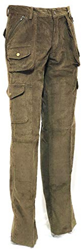 fratelliditalia.org Pantalone Caccia Velluto Foderato Pesca Tasche Caccia Uomo Montagna Verde