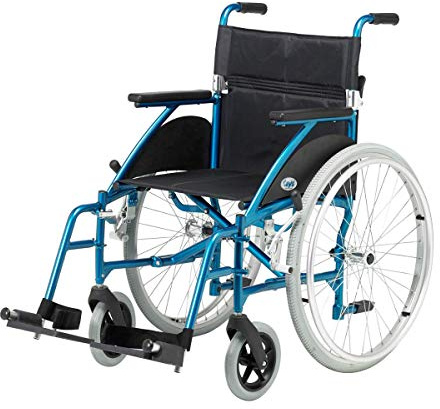 Days Swift Self Propelled Aluminium Wheelchair Foldable 46cm Turquoise | 115kg User Weight Capacity, Lightweight Frame, Quick-Release Rear Wheels, Compact Folding Design