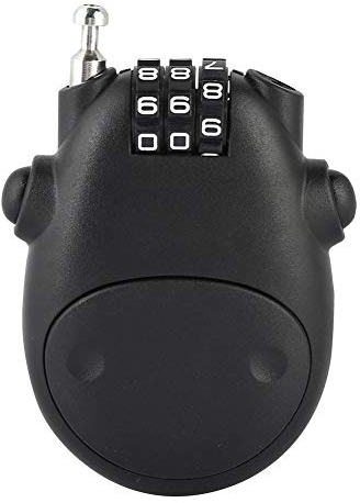 Sonew Retractable Cable Lock, Digit Code Combination Lock for Stroller Scooters(Black)