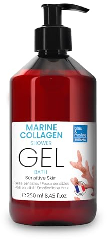 Gel Douche Collagène Triple Action : Nettoyant Visage, Corps et Cheveux. Effet Raffermissant et Anti-Âge. Soin pour Peaux Atopiques, Sensibles et Sèches - 250 ml