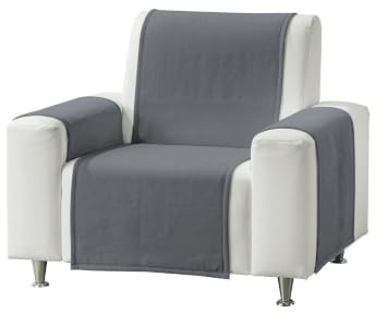 Erwin Müller Sesselschoner, Sofaläufer, Sofaschoner 3-TLG. dunkelgrau Größe 50x200 cm - strapazierstark, weich, temparaturausgleichend (weitere Farben)
