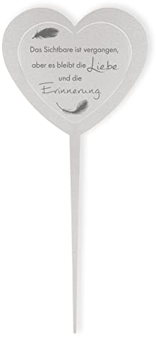 Fritz Cox® TrostGeschenke - Adorno para tumba con forma de corazón