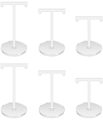 Yangfei 6 pz Organizzatore di Orecchini Trasparenti, Espositori Orecchino in Acrilico Supporto per Orecchino a Forma di T per Organizzare Orecchini(3 misure)