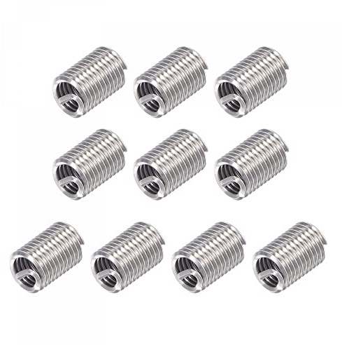 uxcell Wire Thread Inserts 5/16-18 UNC 2.5D 304 Stainless Steel Helical Type Coiled Wire Screw Repair Threaded Sleeve Steel Sheath 10pcs