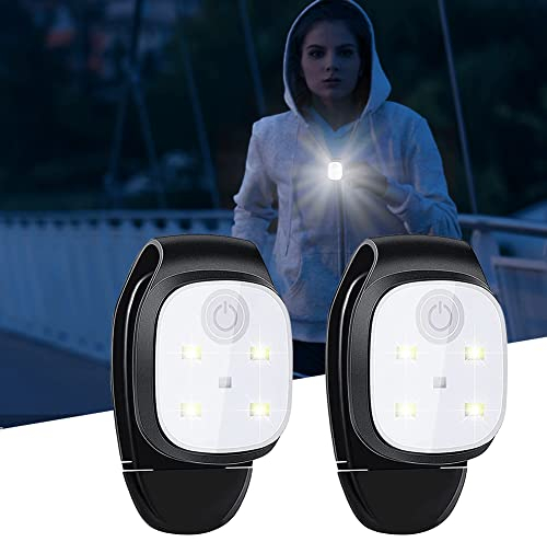 Yuragim LED Clip Lampe, 2 Stück Lauflicht LED Stirnlampe Wiederaufladbar Clip Lampe Wasserdicht Kopflampe Kleinstirnlampe Sicherheitslicht Laufzubehör für Joggen Klettern Läufer Angeln Camping Wandern