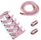 Polly Online Lacets élastiques sans nœud avec boucles en métal Taille unique pour toutes les chaussures pour adultes et enfants (Rose)