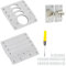 TNSLAND Scharnier Reparaturset, 8PCS Schrank Scharnier Reparaturplatte für Schränke,Rostfreier Stahl Scharnier Reparaturset 9 * 5cm Geeignet für Schrank, Möbel, Schublade, Fenster Mit Schraubendreher