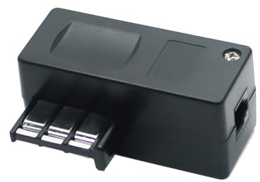 Prise Téléphonique vers RJ11 - Adaptateur Téléphonique Gigogne avec Connecteur RJ11 - Convient pour la France - Prise T Noire