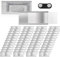 EFUTURETIME 50 x Namensschilder Magnet 72mm x 31mm Günstig für kleidung mit Nadel zum Anstecken, Alu Namensschild Halterung mit Papiereinschub für Arbeit, Ausstellung, Restaurant, Schule