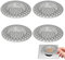 4 Stück Abflusssieb Edelstahl, Löcher Waschbecken Sieb, Abflusssiebe aus Edelstahl, Abflusssieb Dusche, Abflusssieb Siebe, Haarsieb, Spülbeckenabflusssieb