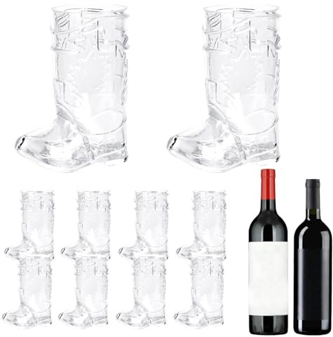 Vasos para botas de, vasos transparentes reutilizables, vasos de botas de cerveza, juego de vasos de compacto, regalos de fiesta de para fiestas, rodeos, bodas