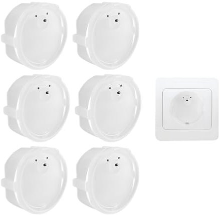 RYHHH 6 Pcs Cubierta Para Enchufes De Seguridad Para Bebés y Niños,Enchufes Europeos Cubierta Protectora Para Enchufe Tipo Fideal,Protector Enchufe Silicona Para Bebes Niños y Pequeños En El Hogar