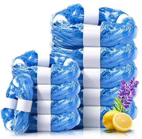 Nappy Bin Refill,10Pack Diaper Pail Refill Bags,4.5m Long Diapers Baby Scented Nappy Bags,Anti-Odor Antibacterial Nappy Bin Refill Compatible with All Models of Trash Bins (Blue)