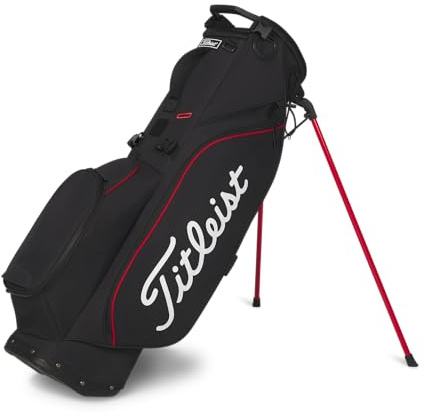 Titleist Players S4 - Bolsa de Golf, Color Negro, Rojo y Blanco