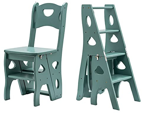 Scala pieghevole per biblioteca, sgabello portatile a 4 gradini e ripiano espositivo, design salvaspazio per casa e ufficio, elegante finitura bianca per un facile accesso e arredamento elegante