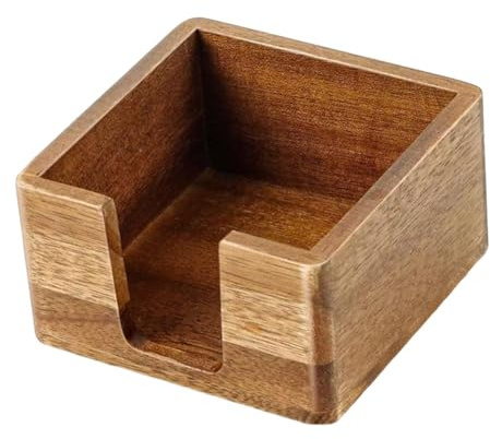 Milageto Porta Blocchetti per Appunti in Legno, Moderno Dispenser per Blocchetti Memo Autoadesivi per Casa, Ufficio, Scuola e Scrivania, 9 x 9 x 4,8 Cm