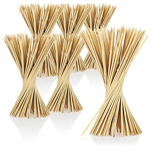 com-four® 500x Schaschlikspieße aus Bambusholz - 20 cm lange Grillspieße - Gemüsespieße im Set (0500 Stück - 20cm)
