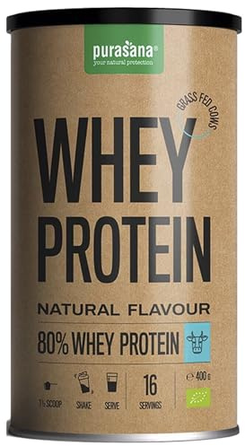 Purasana | Poudre Protéines Végétales Whey 400 g | Petit-Lait nautral | Qualité premium bio