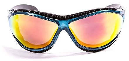 Ocean Sunglasses - tierra de fuego - lunettes de soleil polarisées - Monture : Bleu Transparent - Verres : Revo Jaune (12201.6)