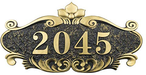 Vintage Personalised Door Sign Plate - Acrylic Custom House Number Plaque For Home Family Hotel Flat Garden Mailbox Office Dormitory 1-8 Numbers