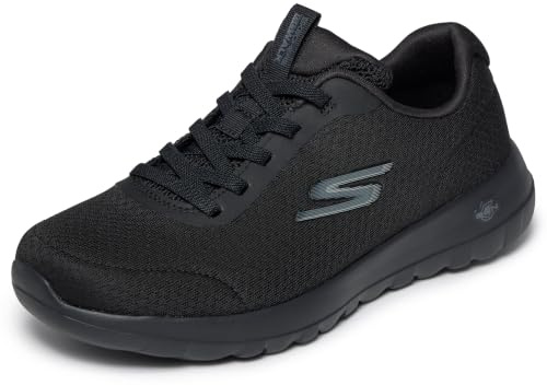 Skechers Women's GO WALK JOY - ECSTATIC Sneaker, Black, 8