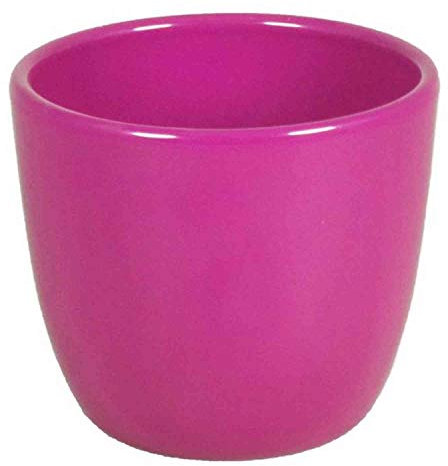 innaGLAS Petit Pot de Fleurs, céramique, Rose Fuchsia, 6cm, Ø7,5cm - Pot Fleurs/Pot céramique