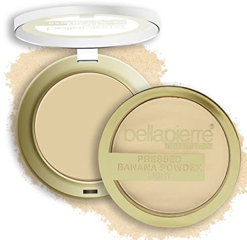 Bellapierre Poudre Fixante Compacte | Poudre légère correctrice de couleur avec protection du maquillage tout au long de la journée | Camoufle les taches et les points noirs – Light – 8 Grammes