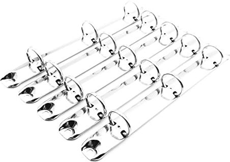 Shuokecrafts 5Pack A5,Half Letter, Filebinder System Ring Binder Mechanism,3 O Rings,1 inch Capacity, Loose Leaf Binding Spines Combs for Organizers Planners