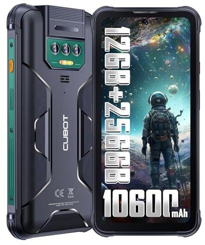 CUBOT Kingkong 8 (2023) Móvil Resistente Android 13 - Batería 10600mAh, 12GB+256GB Móvil Irrompible, 6,52'HD+ Teléfono Movil, con Linterna LED 5000LM, Cámara 48MP, IP68/69K/Dual SIM/NFC/OTG/GPS