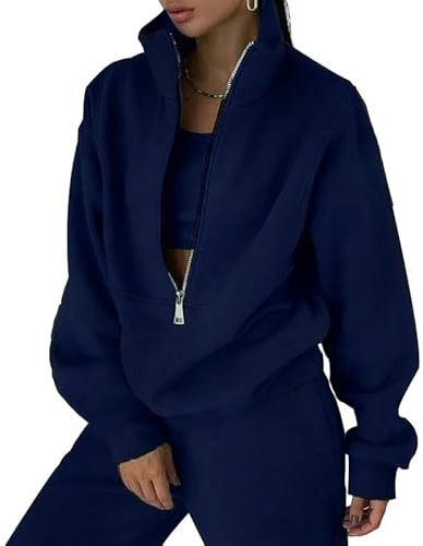 Litthing Tracksuit Womens Full Set Lounge Wear Sets 2 Piece Ladies Fleece Tracksuits Comfort Long Sleeve Activewear Zip Coat Tops Trousers Sets Fashion Casual Thermal Autumn Winter