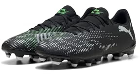 Puma - Future 8 Play FG/AG, Zapatillas de fútbol Unisexo, Puma Black-Puma Silver-Fluo Green,
