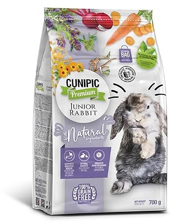 Alimento Premium para Conejos Baby Junior Rabbit Cunipic para Conejo Baby, Alimento Completo y equilibrado | minerales, vitaminas y ácidos grasos Omega 3-700 gr