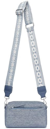 Miss Lulu Damen Crossbody Bag Handy Umhängetasche Klein Moderne Schultertasche Tasche mit Breitem Abnehmbarem Schultergurt für damen Tägliches Arbeit