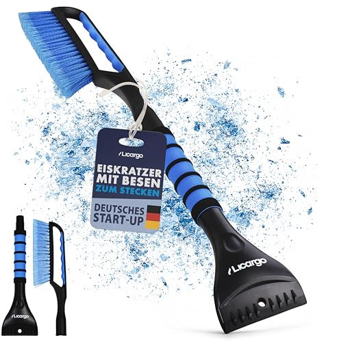 LICARGO Eiskratzer Auto mit Besen XXL [67cm] [Steck-System] | Lackschonende Borsten & Große Kante | Schnee, Schneebesen Auto Eiskratzer mit Besen, Auto Winter Zubehoer, Scheibenkratzer Auto