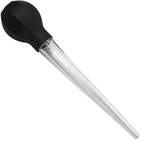 CLISPEED Pompa per Tacchino Iniettore di Condimento Tubo in Silicone e Plastica, Siringa per Tacchino Barbecue per Cucina Domestica e attività all’Aperto Come Picnic e Campeggio