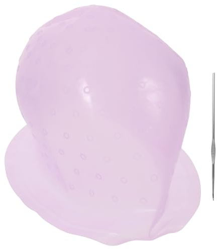 ABOOFAN Gorro de Silicona Elástico para Teñir el Cabello Reutilizable Talla Única con Ganchos para Mechas Tapa de Tinte Profesional para Salón y Uso Doméstico Color Color Aleatorio