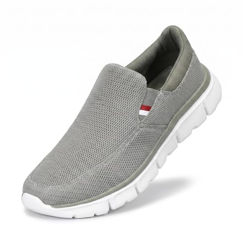 LEOSS ORIGINAL Slip-ins Sneakers Uomo, Scarpe da Ginnastica Traspiranti Senza Lacci, Scarpe Sportive Casual per Camminata e Tempo Libero (Verde, 41 EU, MLE260291-15)