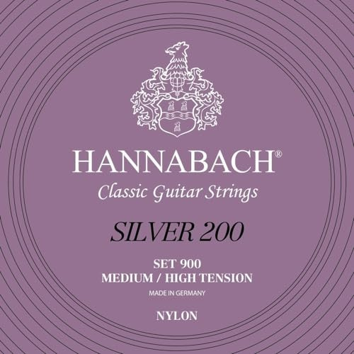 Hannabach Corde per chitarra classica Serie 900 medium-high tension Silver 200 - Set - 900MHT