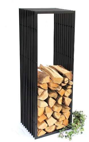 DanDiBo Kaminholzregal D-Stil 150 cm Kaminholzständer 10105 Holzkorb Kaminholzhalter Holzregal