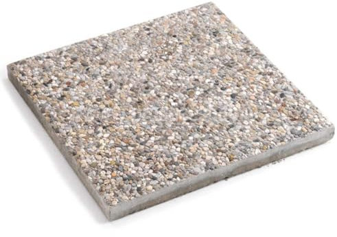 VERDELOOK Piastra in graniglia per Sostegno ombrellone, Colore Grigio, Misure 50x50x3,5 cm