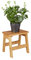 Relaxdays Fußbank RUSTICO aus Bambus, Hocker für Kinder, Tritthocker klein, HBT: ca. 27 x 29 x 24 cm, natur
