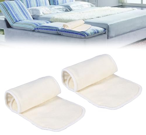 2 Pcs Adult Nappy Pads, Adult Incontinence Pants, 4 Layers Washable Reusable Bamboo Fiber Adult Incontinence Cloth Diaper Inserts
