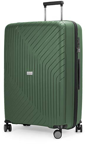 Hauptstadtkoffer TXL - Großer Hartschalen-Koffer, TSA, 4 Doppel-Rollen, Trolley, Rollkoffer, Reisekoffer, EXTRA LEICHT, 76 cm, 120 Liter, Dunkelgrün