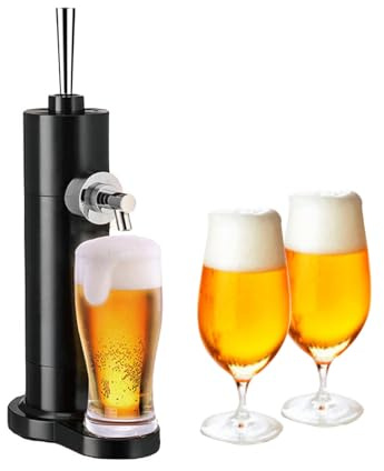 RGWYGCG Draft Pour Beer Dispenser,Canned Beer Draft System,Beer Foam Maker,Mini Kegerator,Beer Can Tap,Converts Any Can Into Draft for Beer Bars,Family, Father's Day, Black