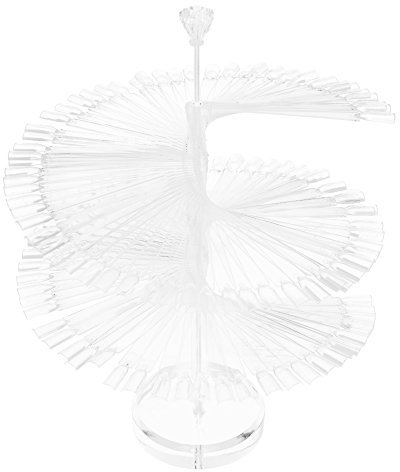 Layhou Nuancier Ongles, Présentoir Faux Ongles, 120 Pièces Nail Art Présentoir, Faux Ongles Spirale Présentoir des Ongles à Colorier, Presentoir Ongles Nuancier (Transparent)