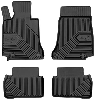 No.77 bilmatta kompatibel med Mercedes C klass W205 2015 anpassad gummimatta | premium mattuppsättning | hållbart TPE material | övre kanter