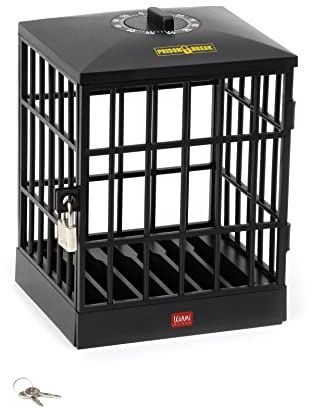 Legami - Prisión para móviles, Temporizador de hasta 60 Minutos, Ajustable manualmente, Incluye 1 candado y 2 Llaves, 12,5 x 18,5 cm, Contiene hasta 6 teléfonos móviles