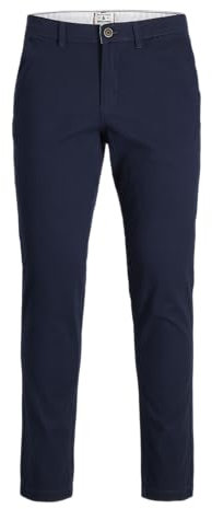 Jack & Jones Herren Jpstmarco Jjdave Lc Noos Pls Chino-Hose, Navy Blazer, 48W / 32L EU